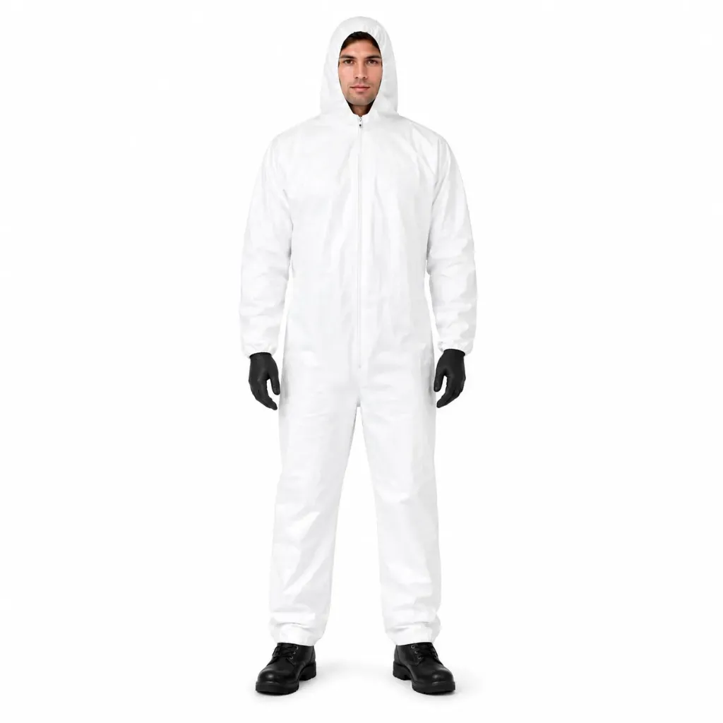 RADNOR Hooded Posi-Wear Disposable Coveralls, 25/Case (SM)