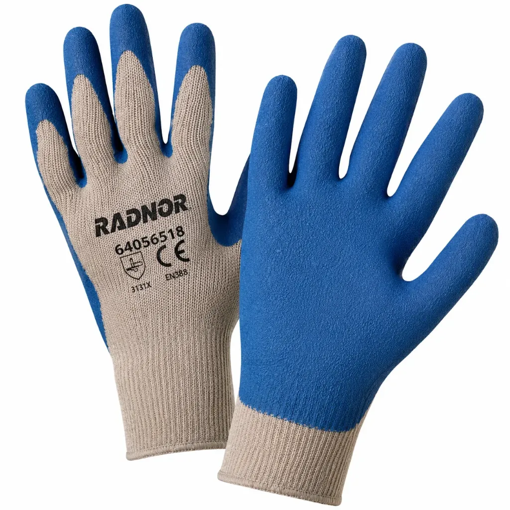 10 Gauge Latex Palm And Finger Work Gloves, 144/Case (SM)