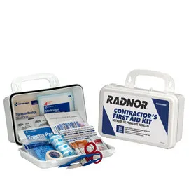 Plastic Portable/Wall Mount 10 Person First Aid Kit, 12/Case