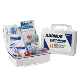 Plastic Portable/Wall Mount 25 Person First Aid Kit, 6/Case